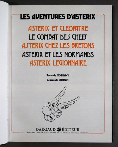 null UDERZO / GOSCINNY

Asterix - The adventures of Asterix - volume 2 - 5 albums...