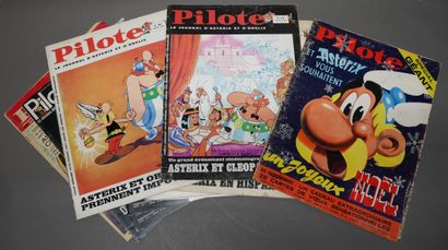 null Set of 10 PILOTE periodicals with a cover drawn by Uderzo: n°215 (dec.1963),...
