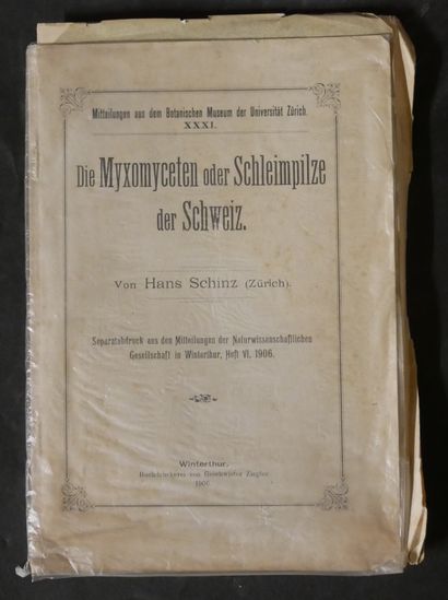 null Hans SCHINZ. Die Myxomyceten oder Schleimpilze der Schweiz. 45 fig . Mitteilungen...