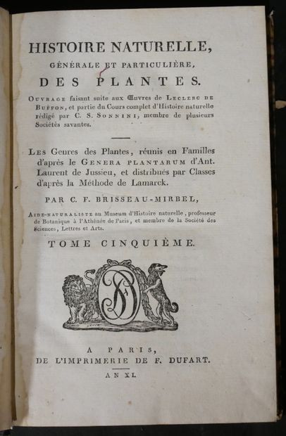 null C. F. BRISSEAU MIRBEL. 

Histoire naturelle générale et particulière des plantes....