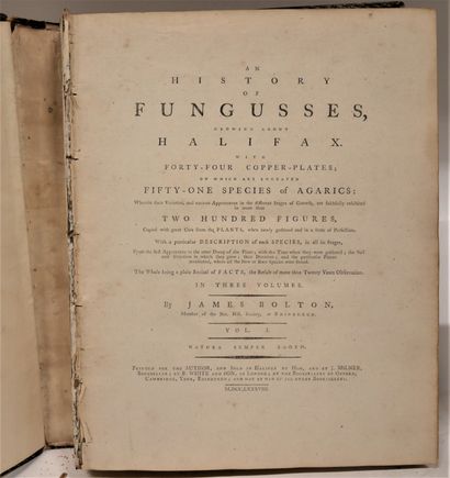 null James BOLTON.

An history of fungusses growing about Halifax. . . . 4 vol. :...