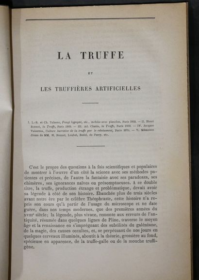 null LA TRUFFE.

V. F. LEBEUF. Culture des champignons… et de la truffe. Roret, 1889....