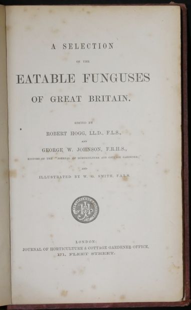 null Robert HOGG Georges JOHNSON. 

A selection of the eatable funguses of Great-Britain....