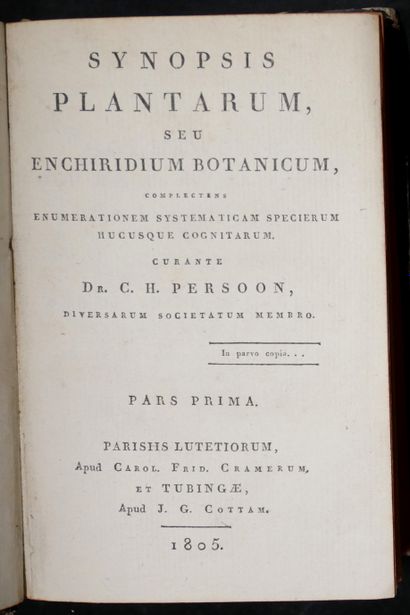 null Christiaan Hendrik PERSOON. 

• Synopsis methodica fungorum. Sistens enumerationem...