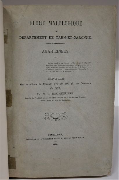 null Casimir ROUMEGUERE. 

Revue mycologique, 1879-1893. 5 volumes including one...