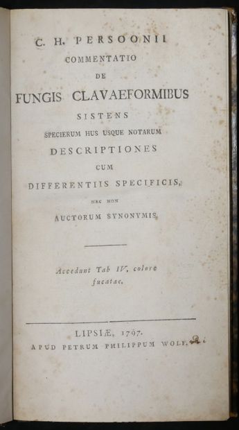 null Christian Hendrik PERSOONII. Commentatio de fungis clavæformibus. 

4 planches...