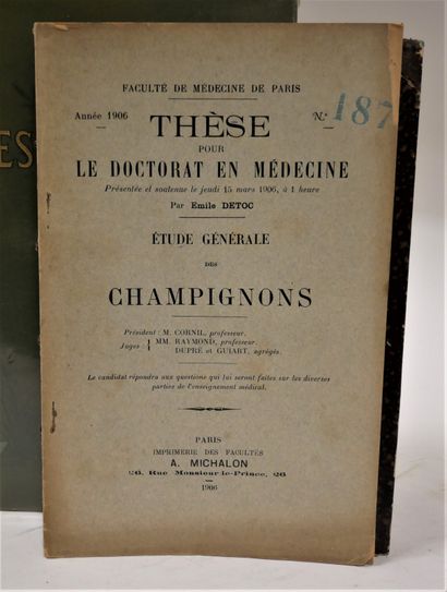 null Émile DETOC. 

Étude générale des champignons. 46 p. Thèse de doctorat en médecine....