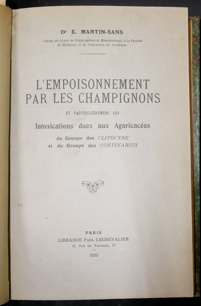 null Dr. ÉTIENNE MARTIN-SANS. Contribution to the study of poisoning by mushrooms...