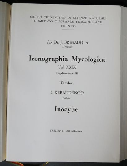 null Giacomo BREDASOLA. Iconographia mycologica. vol. 1 à 25, texte + 1250 planches...