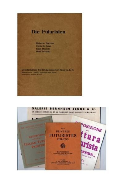 null FUTURISME ITALIEN. Ensemble de catalogues. 1912-1935.. Les Peintres futuristes...