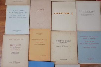 null Lot de catalogues de ventes des années 1930 à 1960