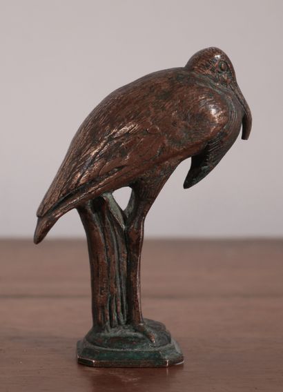 null Cachet en bronze en forme de marabout d'Afrique

H : 7 cm.