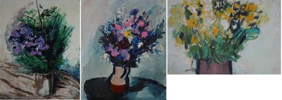 Charles GAUDRY (1933-1980) 
Bouquet de fleurs...