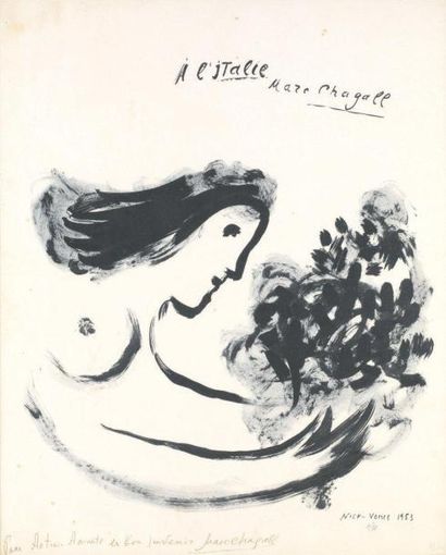Marc Chagall d'après A l' ITALIE. Exposition sur le Livre Italien contemporain à...