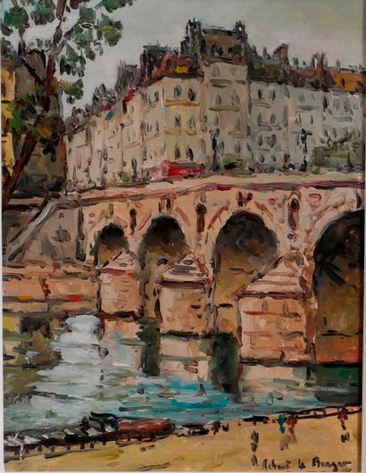 null Robert LE BERGER (1905-1972)

Pont Marie à Paris

Huile sur toile signée en...