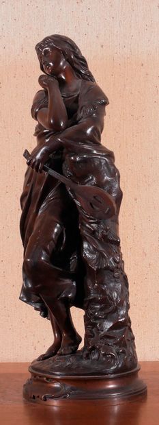 null Adrien GAUDEZ (1845-1902) d'après

Mignon

Sculpture en bronze patiné signée...