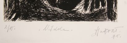 null Michel AUBERT (1930-)

L'idole, 1995

Gravure signée, titrée, datée et numérotée...