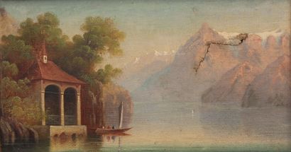 null Ecole du XIXème s.

Lac italien

Huile sur toile

13,5 x 24,5 cm. (déchirur...