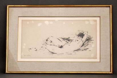 null Abel BERTRAM (1871-1954)

Femme nue allongée

Fusain et gouache sur papier beige...