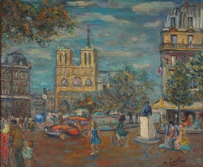 null Armando LACLAU (1892-)

Place Saint Michel vue sur Notre Dame de Paris 

Huile...