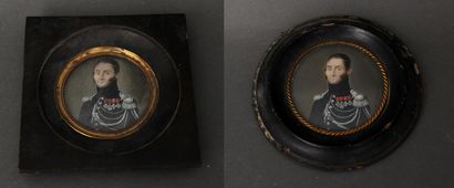 null Ecole du XIXème s.

Portrait d'un officier

Deux miniatures rondes dont une...