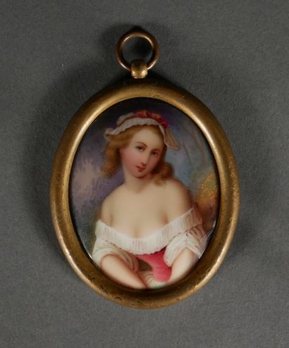 null *Ecole dans le goût du XVIIIème s.

Portrait de jeune fille

Peinture ovale...