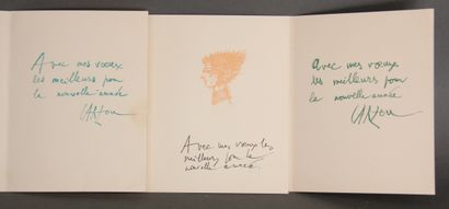 null Jean CARZOU (1907-2000)

Trois lithographies formant carte de vœux signées et...
