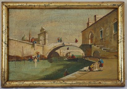 null Ecole dans le goût du XVIIIème s.

Venise animé

Huile sur toile

21 x 31 c...