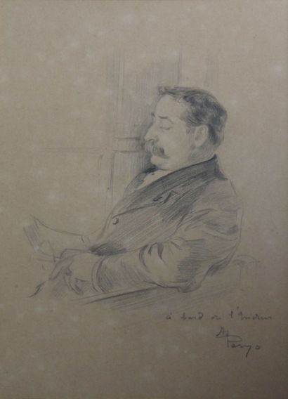 null A. PARYS (XIX-XXème s.)

Portrait de Monsieur de Joncquières à bord de l'Indus

Mine...
