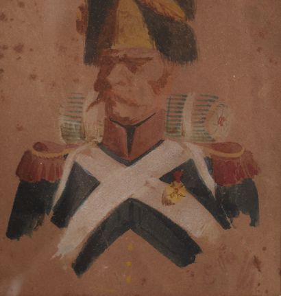 null Ecole française du XIXème

Portrait d'un grenadier

Aquarelle gouachée monograméée...