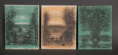 Jean CARZOU (1907-2000) 
Trois lithographies...