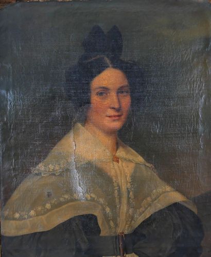 null *Ecole du XIXème s.

Portrait d'une femme à col en dentelle

Huile sur toile

73...