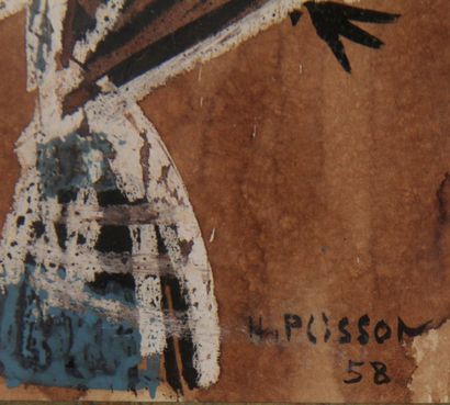 null Henri PLISSON (1908-2002)

Oiseau

Aquarelle gouachée signée en bas à droite...
