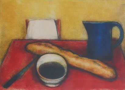 null Marcel ROCHE (1890-1959)

Le petit déjeuner

Gravure polychrome signée en bas...