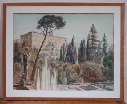 null Albert DECARIS (1901-1988)

Les jardins de la villa d'Este

Aquarelle, suite...