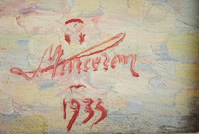 null MARCERON (XXème s.)

Bateau à vapeur

Huile sur toile signée en bas à droite,...