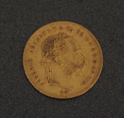 null *Une pièce de 8 forint en or 1875