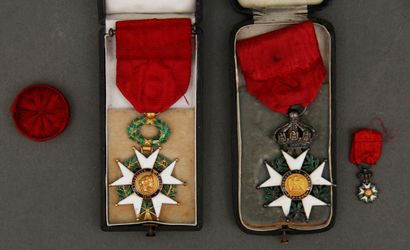 null Lot :

- Insigne de chevalier de la Légion d'Honneur, Napoléon III (accidents...