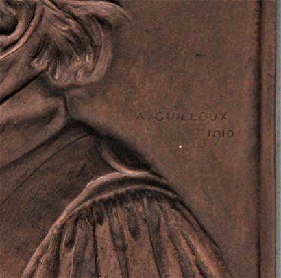null Albert GUILLOUX

Marie Athur LECAPLAIN (1839-1916)

Bas relief en bronze patine...