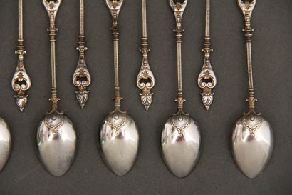 null CHRISTOFLE

Twelve mocha spoons with palmettes decoration