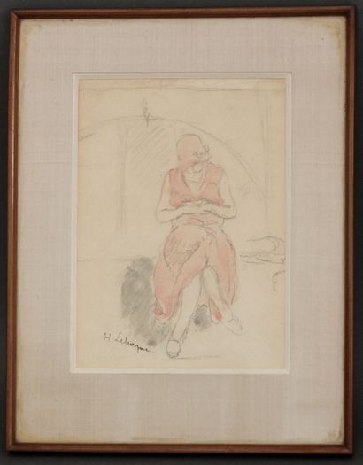 null Henri LEBASQUE (1865-1937)

Jeune femme en robe rose

Aquarelle et crayon signée...