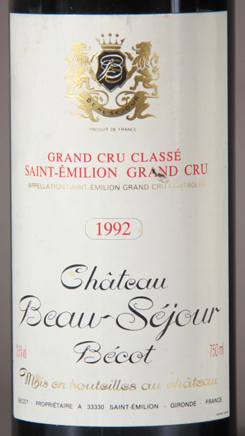 null 4 bottles Château BEAU-SEJOUR-BECOT, 1° Grand cru St-Émilion 1992