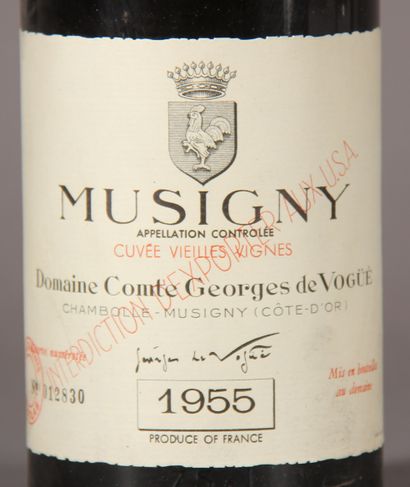 null 1	 bouteille 	MUSIGNY, 	"cuvée Vieilles Vignes", 	Comte de Vogüe 	1955	 (els,...