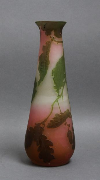 null French work

Conical vase with flared neck. Proof in green lined glass on a...