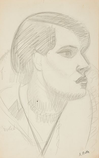 null Alfred RETH (1884-1966)

Portrait in profile

Graphite on paper signed with...