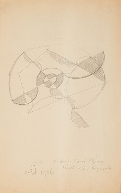 null Alfred RETH (1884-1966)

Forms in space, departure of a vivid fresco

Graphite...