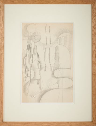 null Alfred RETH (1884-1966)

Three women in a landscape

Graphite on paper signed...