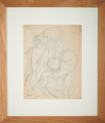null Alfred RETH (1884-1966)

Two women

Plumb line and blue pencil on paper signed...