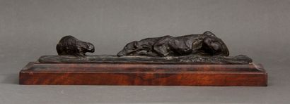 null Jean ARY-BITTER (1883-1973)

Lévrier et chat

Epreuve en bronze à patine marron...