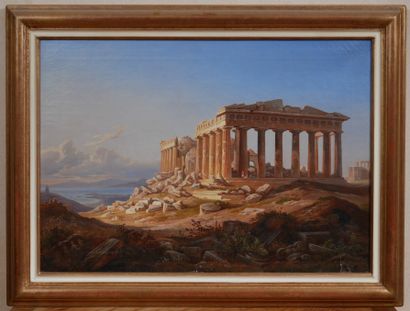 null Rudolf MÜLLER (1802-1885), attributed to.

View of the Parthenon.

Oil on canvas

51,5...